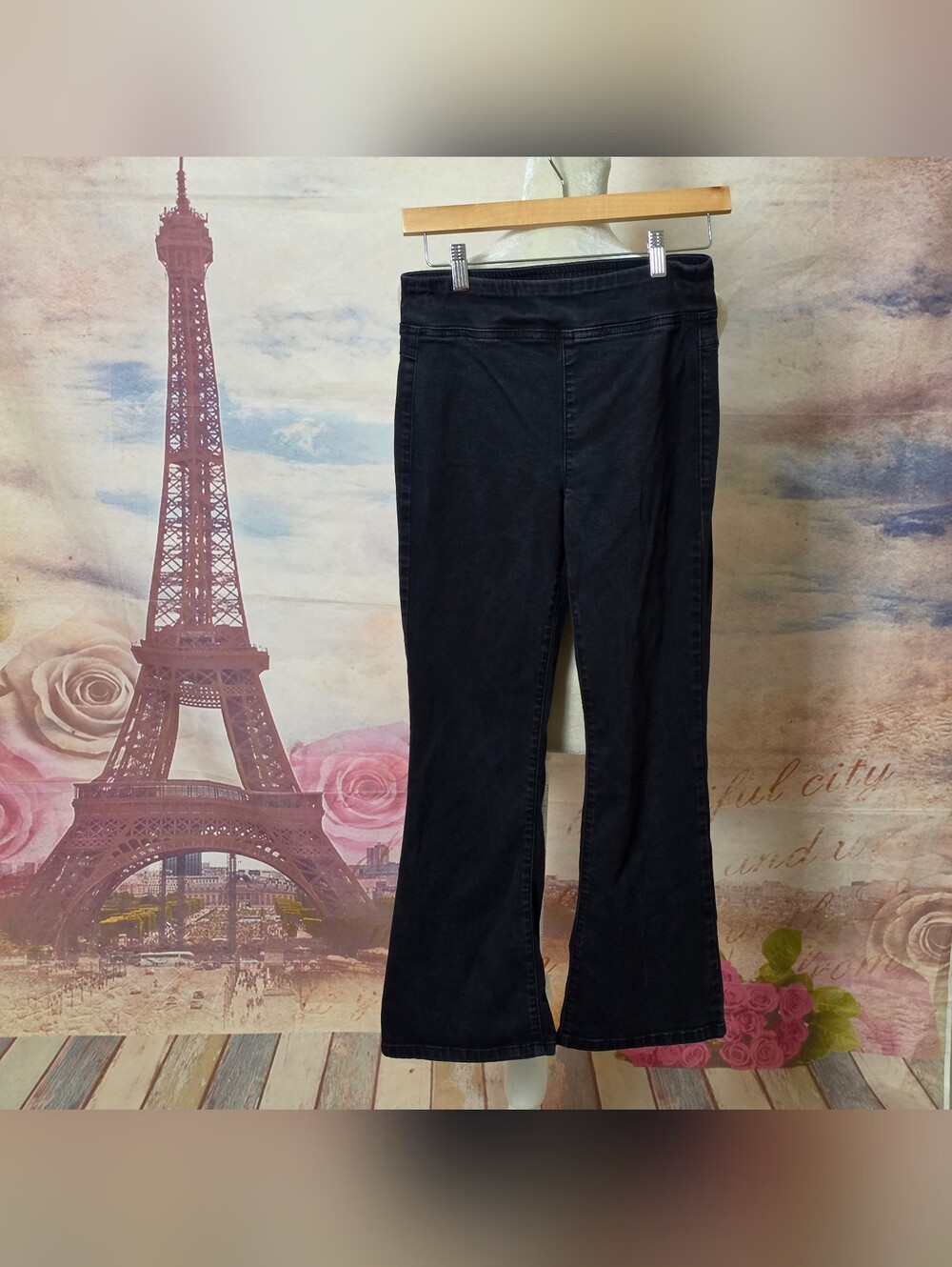 We The Free Black Flare Wide-Leg Jeans Sz XS
